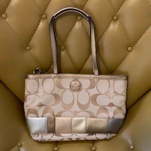 Metallic Coach Handbag